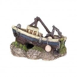 DECORAAO P/ AQUARIO (BARCO DE PESCA)