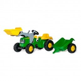 ROLLY TOYS TRATOR JONH DEERE C/ PEDAL + ATRELADO ROLLY TOYS TRATOR JONH DEERE C/ PEDAL + ATRELADO